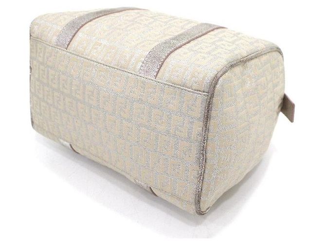 Fendi Boston-Tasche aus Canvas mit FF-Logo Beige Braun - Ansicht 7