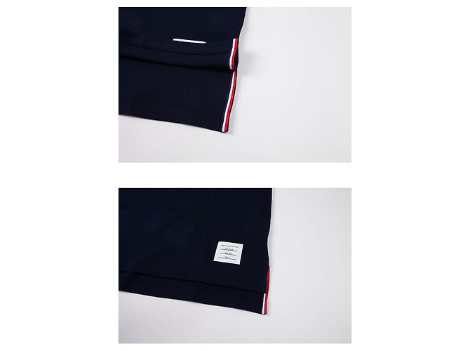 Thom Browne Milano Cotton T-Shirt mit diagonalen Ärmeln - Ansicht 5