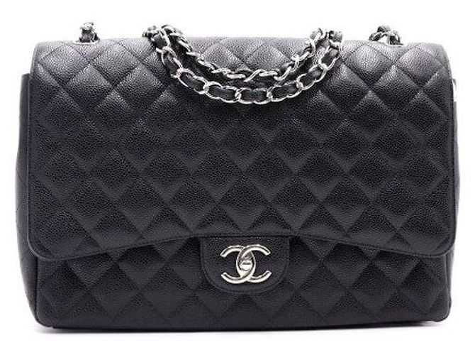 Chanel Borsa a tracolla con patta e catena argentata Nero - vista 2