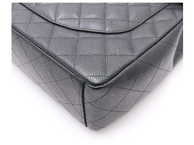 Chanel Borsa a tracolla con patta e catena argentata Nero - vista 7