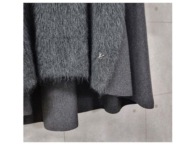 Louis Vuitton Abito lungo in mohair e alpaca Nero - vista 4
