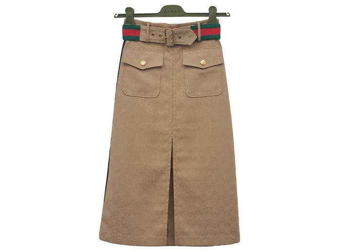 Gucci Gonna in jacquard con cintura inutilizzata Arancione - vista 4