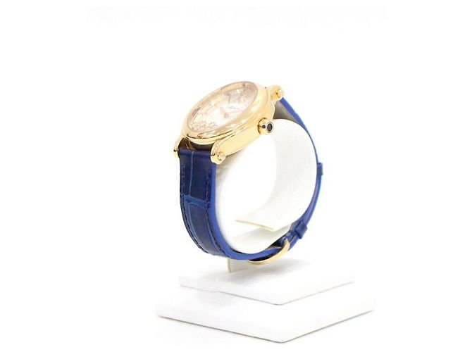 Chopard Relógio Automático Feminino Happy Sport com Diamantes e Pulseira de Couro Rosa - vista 3