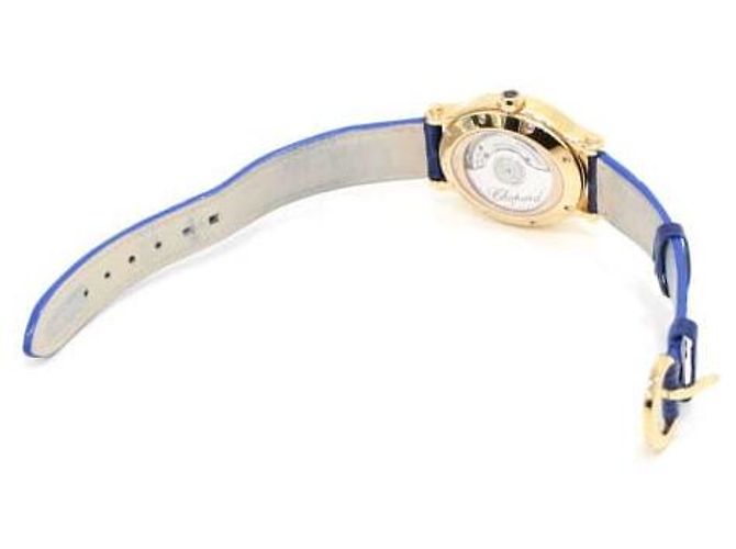 Chopard Relógio Automático Feminino Happy Sport com Diamantes e Pulseira de Couro Rosa - vista 6