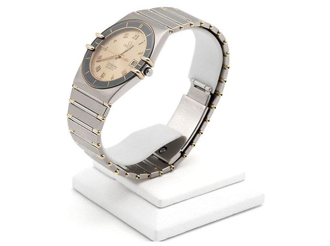 Omega Reloj de Cuarzo Unisex Vintage Constellation Manhattan Chronometer Dorado - vista 3