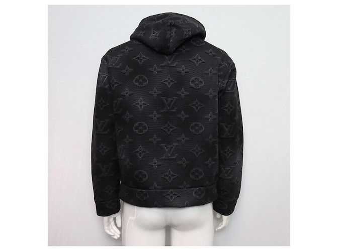 Louis Vuitton Kapuzen-T-Shirt für Herren Monogram Black Collection Schwarz - Ansicht 4