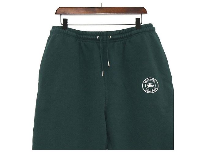 Burberry Pantalones Jogger para Hombre Walport Bordados en Algodón Verde - vista 2