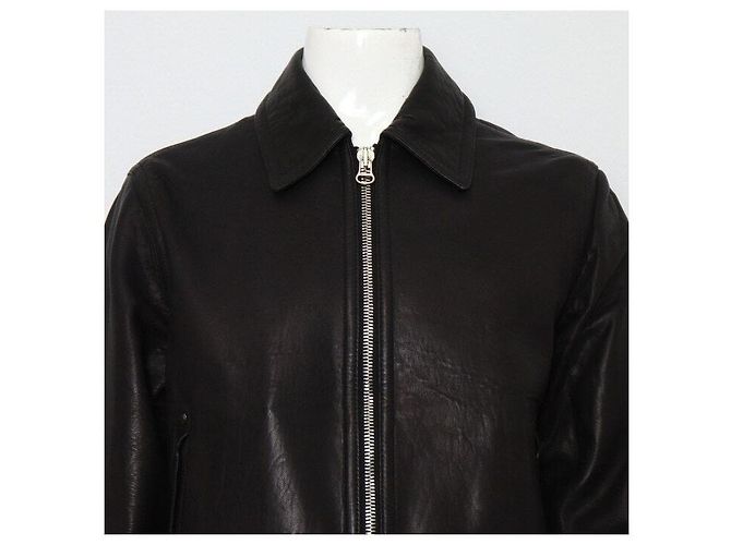 Hugo Boss Giacca in pelle nera da uomo Nero - vista 2