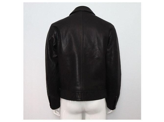Hugo Boss Giacca in pelle nera da uomo Nero - vista 4