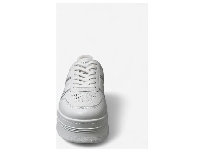 Céline Baskets en cuir de veau à talon compensé - vue 4