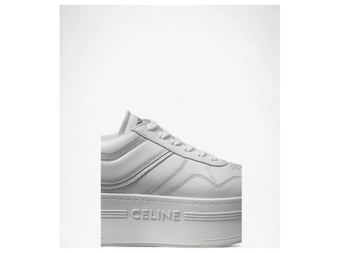 Céline Baskets en cuir de veau à talon compensé - vue 5