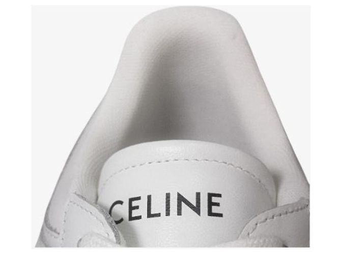 Céline Baskets en cuir de veau à talon compensé - vue 6
