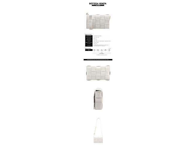 Bottega Veneta Borsa Cassette Intrecciato Bianca - vista 2