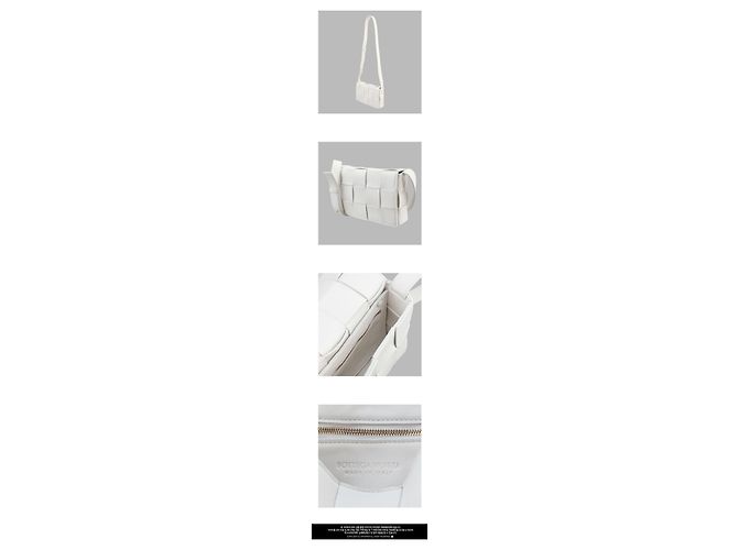 Bottega Veneta Borsa Cassette Intrecciato Bianca - vista 3