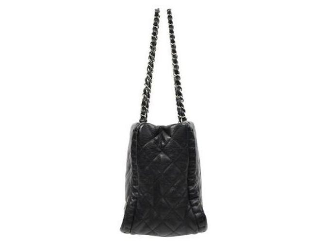 Chanel Borsa a tracolla nera con grande catena CC Nero - vista 2