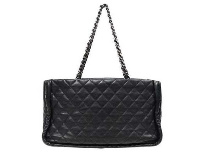 Chanel Borsa a tracolla nera con grande catena CC Nero - vista 3