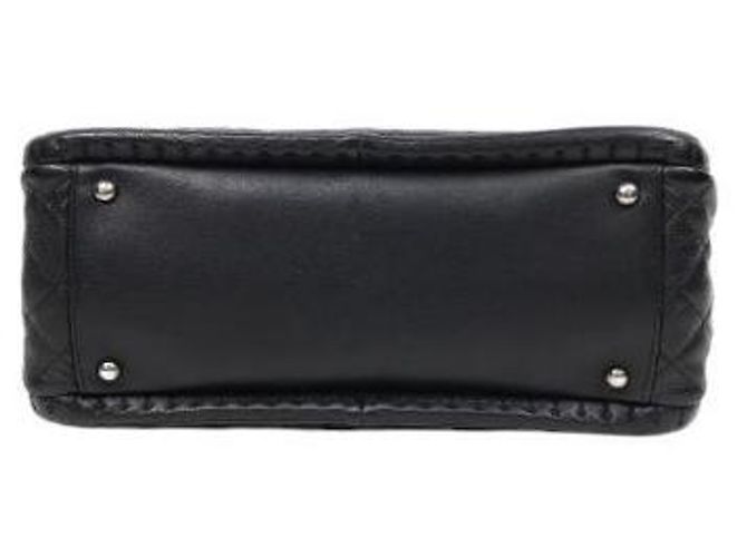 Chanel Borsa a tracolla nera con grande catena CC Nero - vista 4