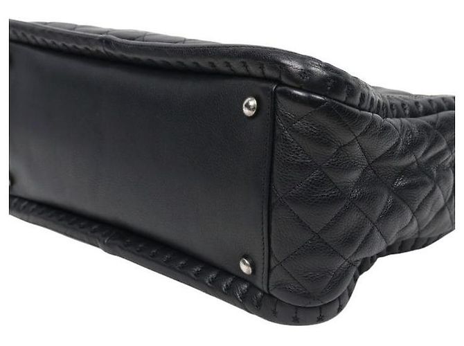 Chanel Borsa a tracolla nera con grande catena CC Nero - vista 8