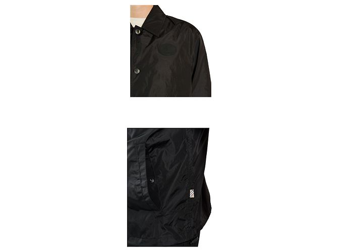 Burberry SLINDON Night Stamp Nylon Coach Jacke Schwarz - Ansicht 3