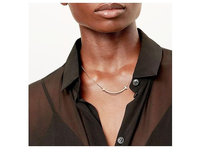 Tiffany & Co Pendente Smile Medium Oro Rosa Arancione - vista 12