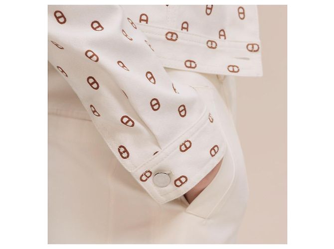 Hermès Giacca in denim Chaine d'Ancre da donna Bianco - vista 10