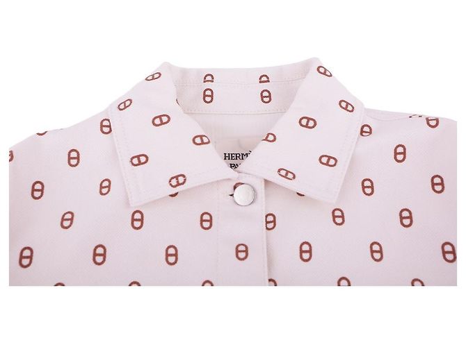Hermès Giacca in denim Chaine d'Ancre da donna Bianco - vista 12
