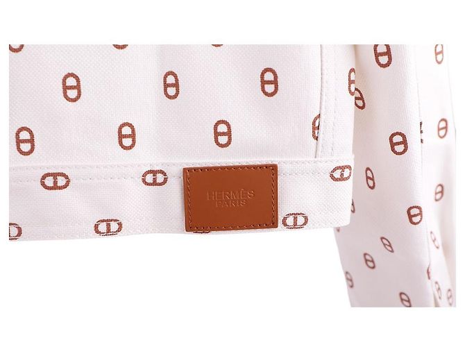 Hermès Giacca in denim Chaine d'Ancre da donna Bianco - vista 15