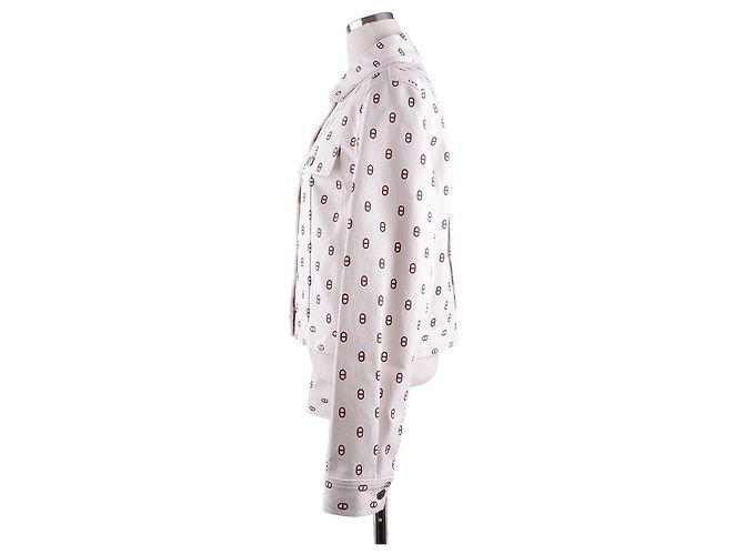 Hermès Giacca in denim Chaine d'Ancre da donna Bianco - vista 17