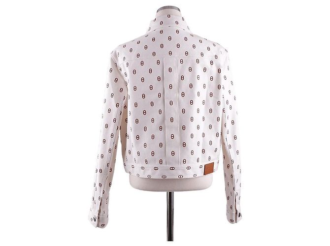 Hermès Giacca in denim Chaine d'Ancre da donna Bianco - vista 18
