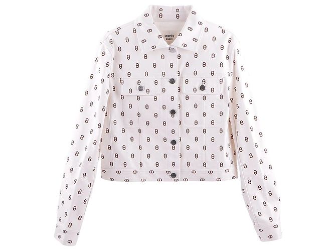 Hermès Giacca in denim Chaine d'Ancre da donna Bianco - vista 3