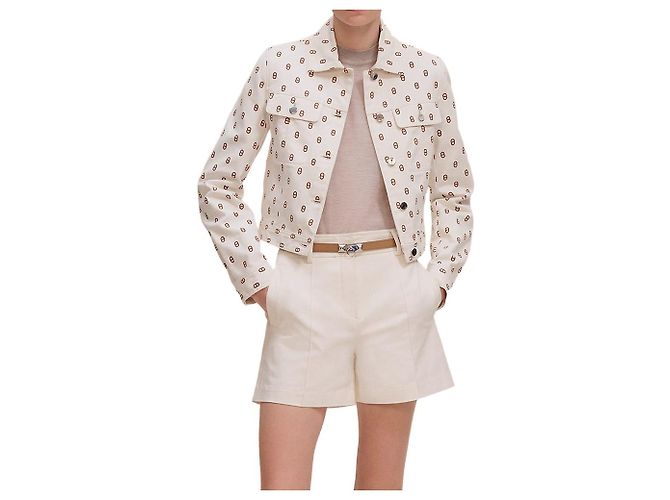 Hermès Giacca in denim Chaine d'Ancre da donna Bianco - vista 5