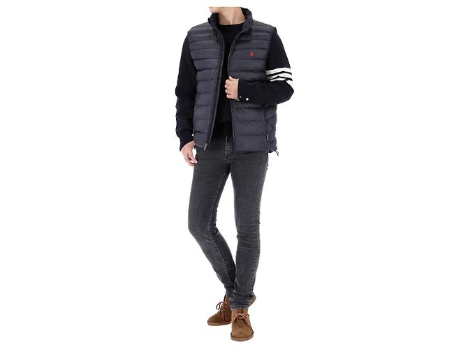 Ralph Lauren Red Pony bestickte Steppweste Schwarz - Ansicht 14
