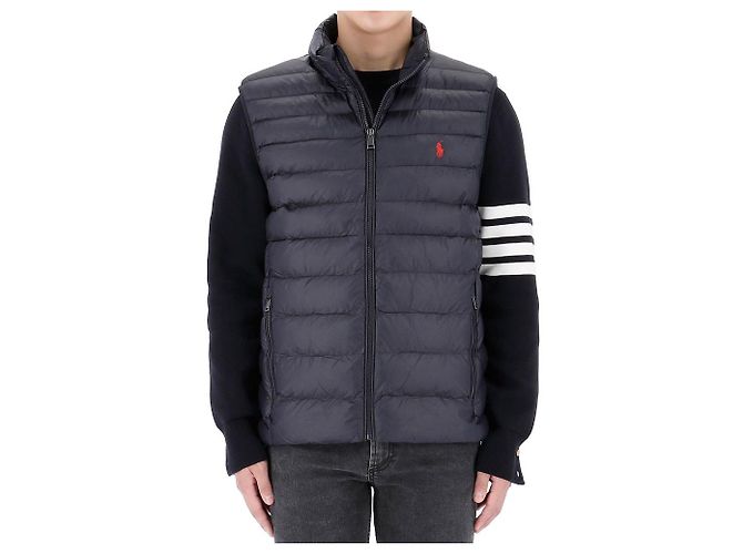 Ralph Lauren Red Pony bestickte Steppweste Schwarz - Ansicht 2