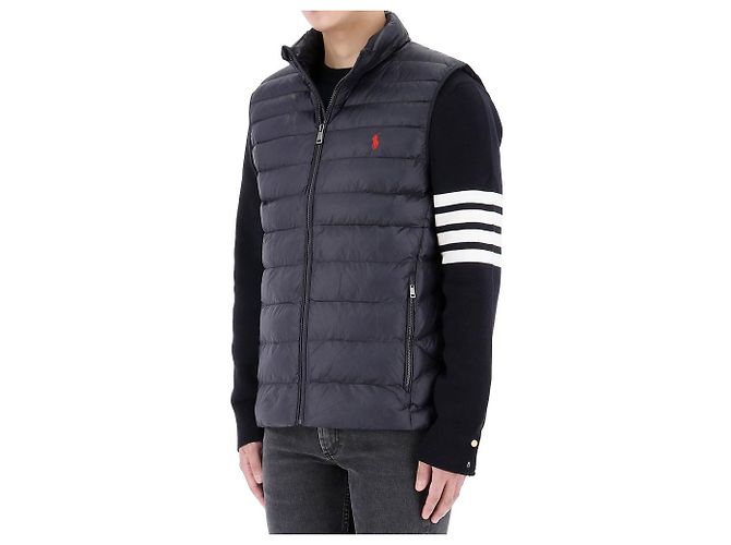 Ralph Lauren Red Pony bestickte Steppweste Schwarz - Ansicht 3