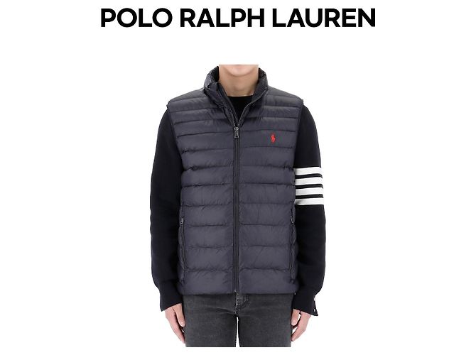 Ralph Lauren Red Pony bestickte Steppweste Schwarz - Ansicht 5