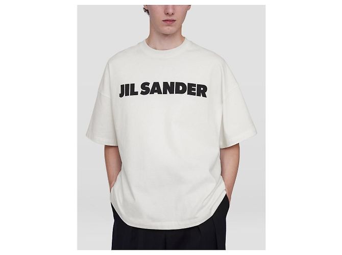 T-shirt con logo Jil Sander Argentata Argento - vista 12