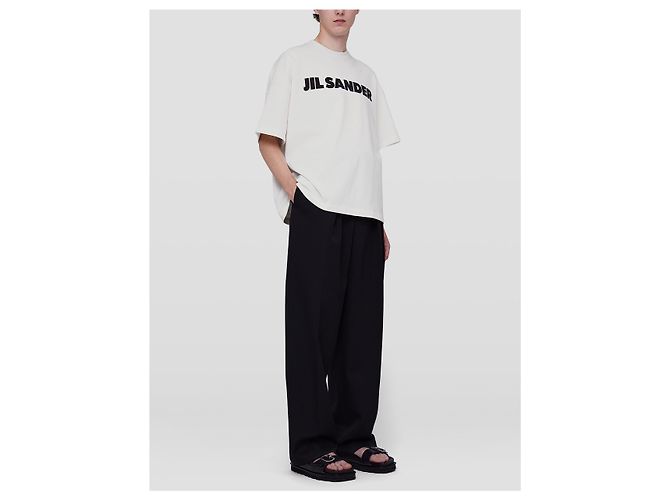 T-shirt con logo Jil Sander Argentata Argento - vista 3