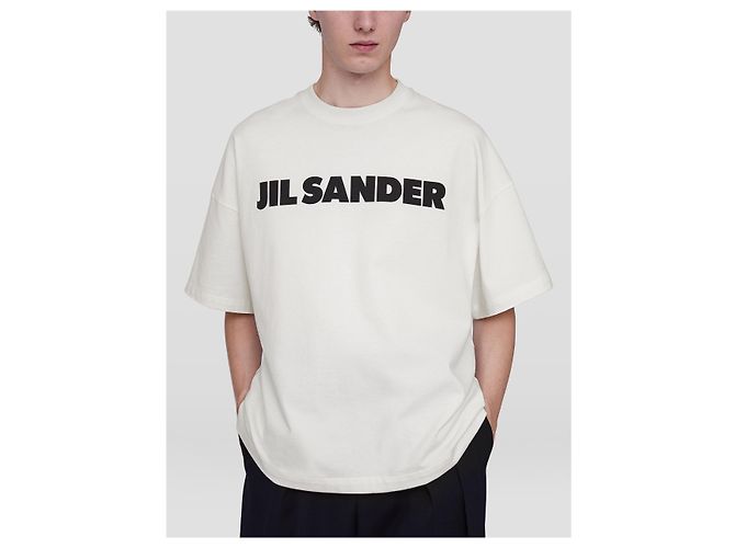 T-shirt con logo Jil Sander Argentata Argento - vista 5