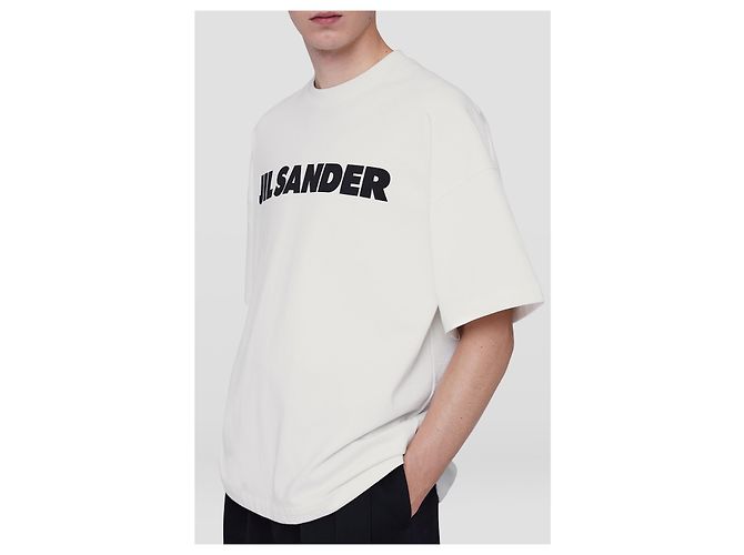 T-shirt con logo Jil Sander Argentata Argento - vista 6