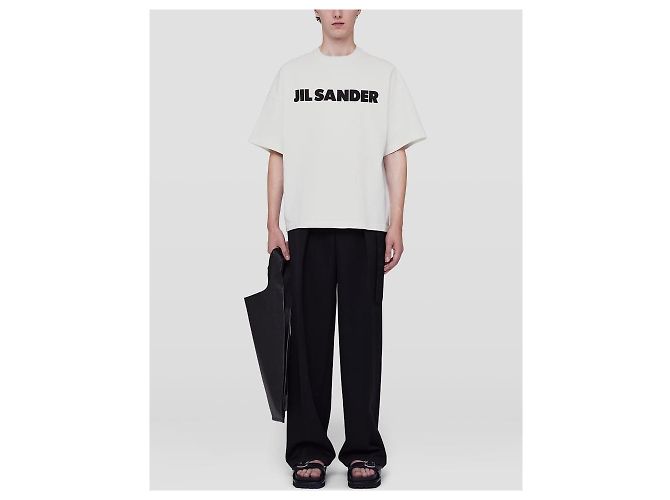 T-shirt con logo Jil Sander Argentata Argento - vista 9