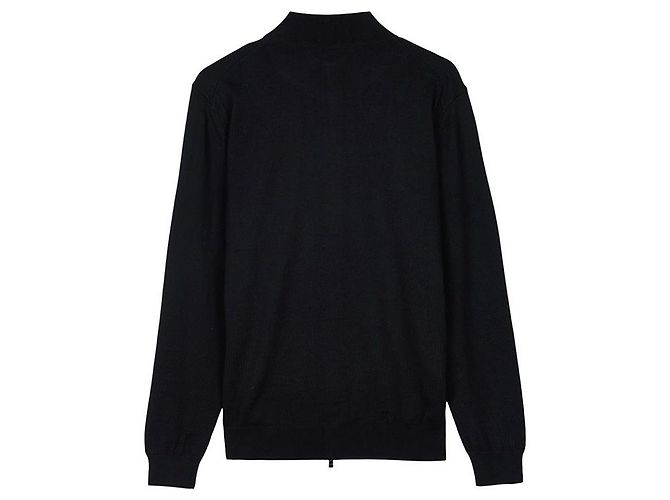 Hugo Boss Herren-Cardigan mit Reißverschluss und besticktem Logo Schwarz - Ansicht 2