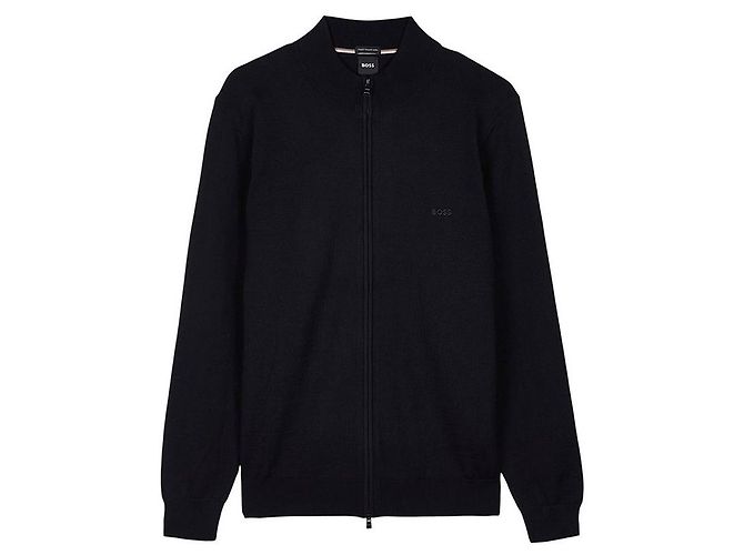 Hugo Boss Herren-Cardigan mit Reißverschluss und besticktem Logo Schwarz - Ansicht 9