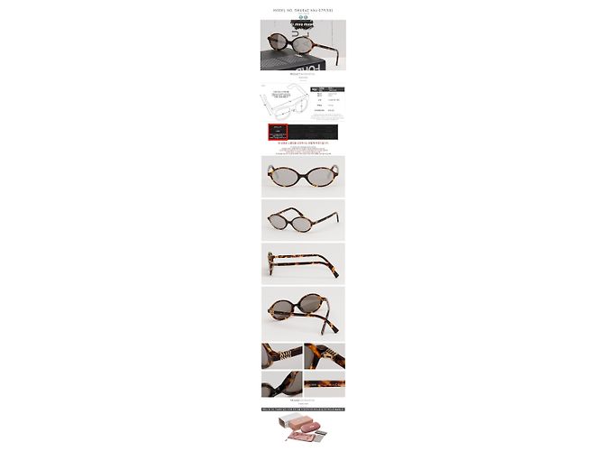 Miu Miu Gafas de sol VAU Mirrored Leopard Round Acetate Naranja - vista 4