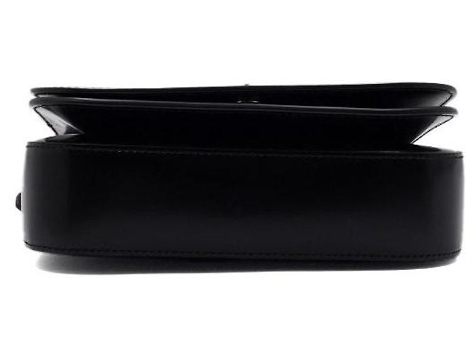 Prada Borsa a spalla con patta e borsa a tracolla in pelle spazzolata nera Nero - vista 7