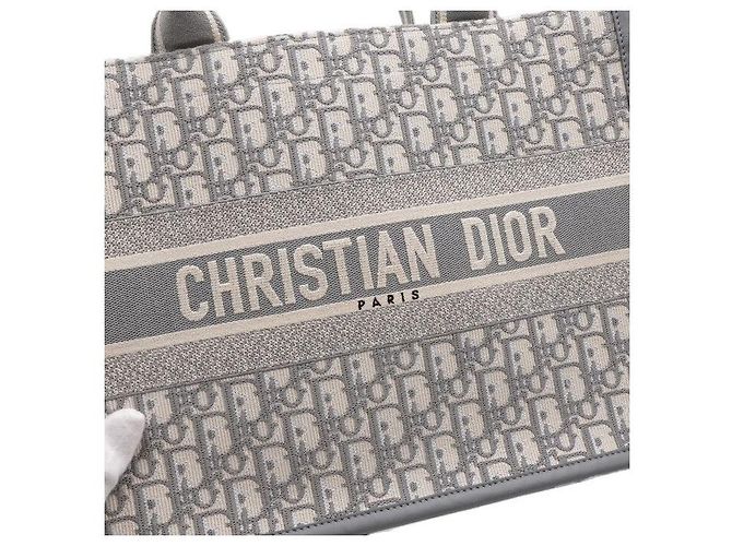 Dior Borsa Tote e Borsa a Tracolla Medium Oblique Grigia Marrone - vista 10
