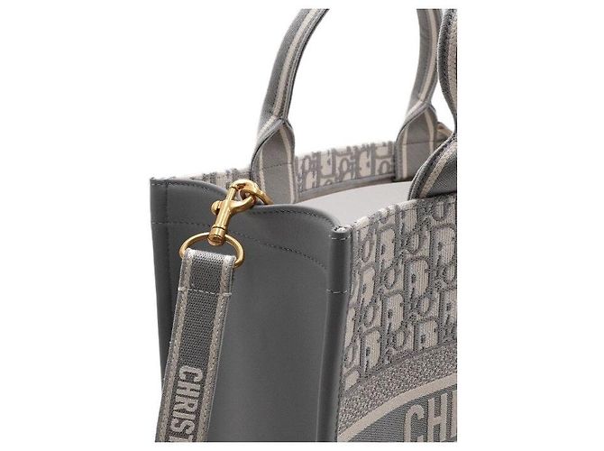 Dior Borsa Tote e Borsa a Tracolla Medium Oblique Grigia Marrone - vista 9