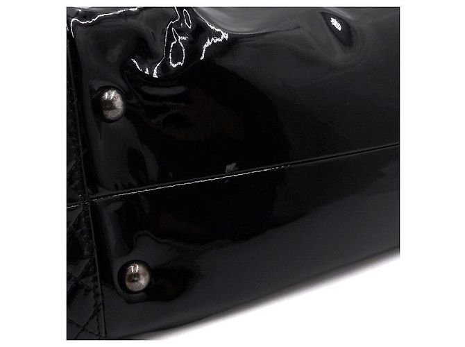 Chanel Borsa a tracolla Reverso Boy in vernice nera con catena Nero - vista 7