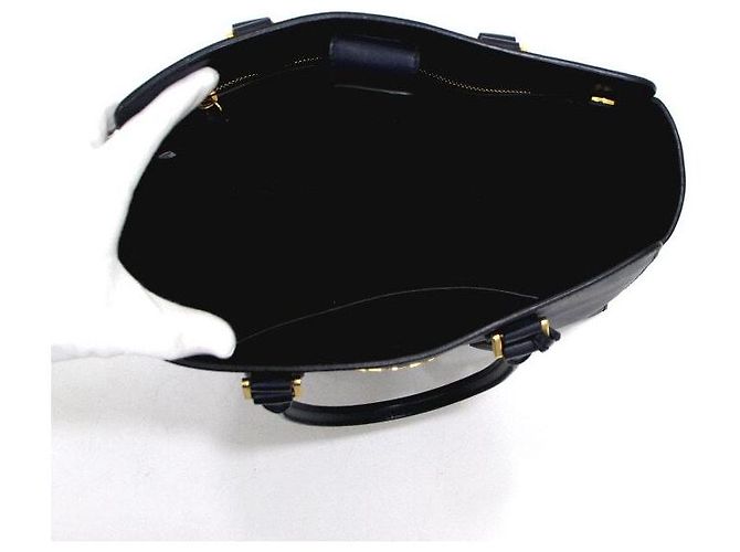 Prada Sac Tote en cuir Saffiano avec logo doré - vue 5