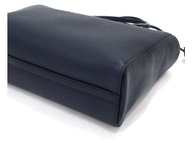 Prada Sac Tote en cuir Saffiano avec logo doré - vue 7