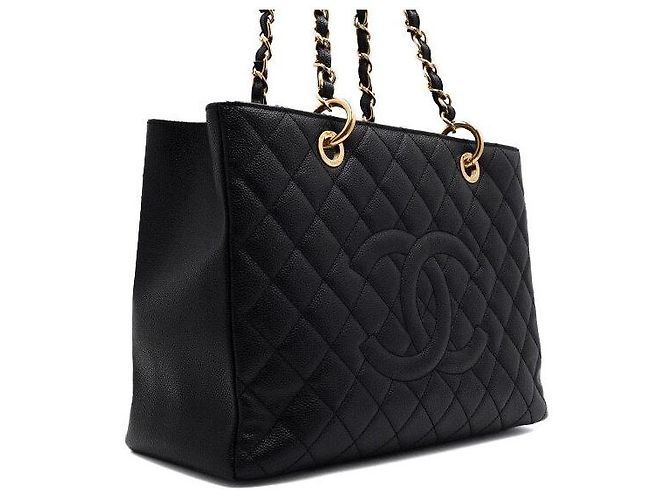 Chanel Borsa a tracolla Caviar Black con catena dorata Nero - vista 3